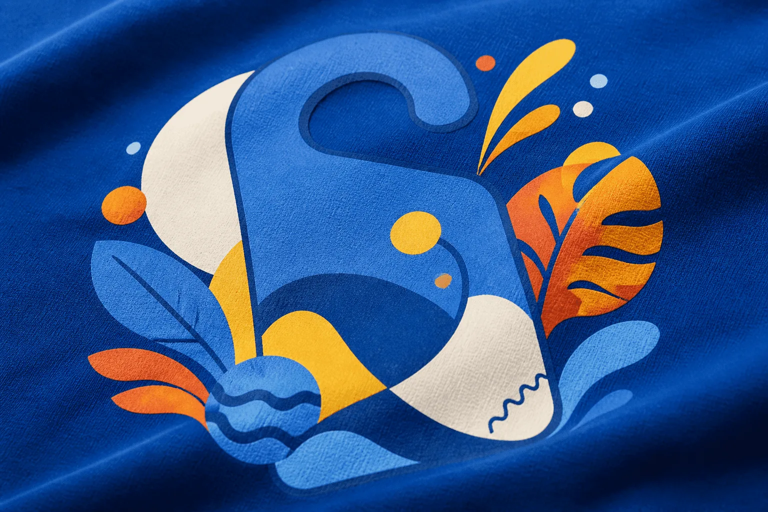Custom branded screen printed t-shirt produced by DoorHangr for a small business