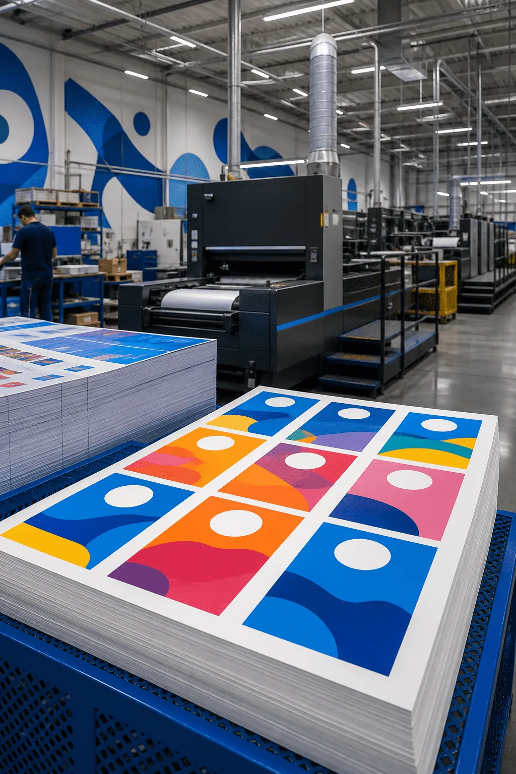 DoorHangr production floor — screen printing and embroidery in action